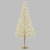 Lotti Eclairage D’Extérieur | - Sapin lumineux rich champagne h180cm 1800 microled flashled avec rameaux