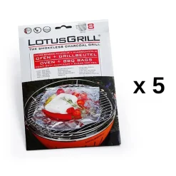 NA Lotusgrill 5 lots de 8 papillottes pour barbecue - lot5-gb-al-m Discount