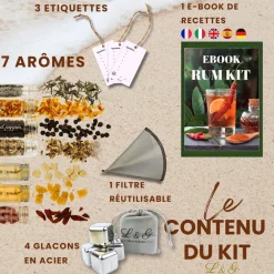 Louise & Gaston Épicerie Gourmande | - Kit découverte aromatisation rhum arrangé