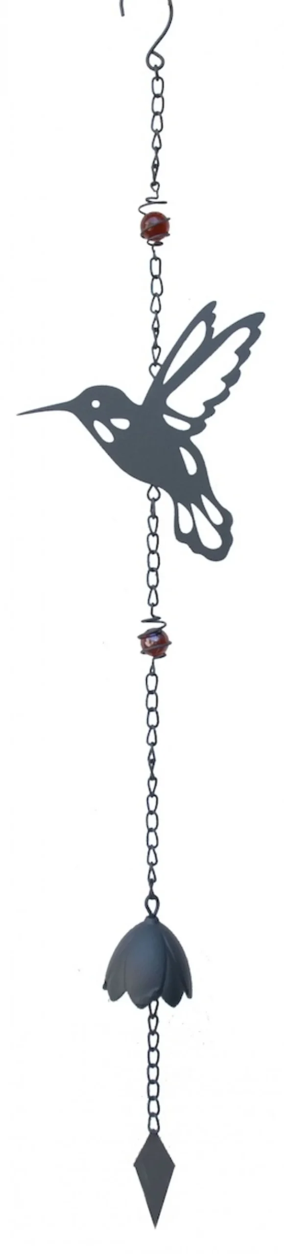 Louis Moulin - Carillon en forme de colibri avec perles - anthracite Online