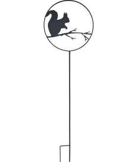 Louis Moulin - Déco de jardin à piquer en forme d'ecureuil - 35x122,5cm - anthracite New