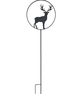 Louis Moulin - Déco de jardin à piquer en forme de cerf - 35x122,5cm - anthracite