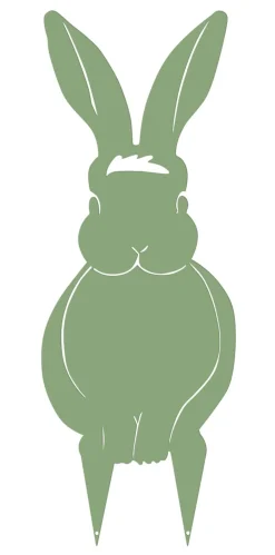 Louis Moulin - Figurine à piquer en forme de lapin 17x43,5cm - vert pâle Outlet