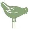 Louis Moulin - Figurine à piquer poule - 28x39 cm - vert clair Discount