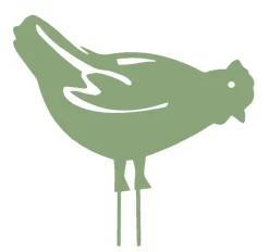 Louis Moulin - Figurine à piquer poule - 28x39 cm - vert clair Discount