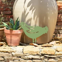 Louis Moulin - Figurine à piquer poule - 28x39 cm - vert clair Discount