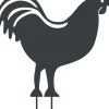 Louis Moulin - Figurine à piquer coq - 42,5x42 cm - anthracite Discount