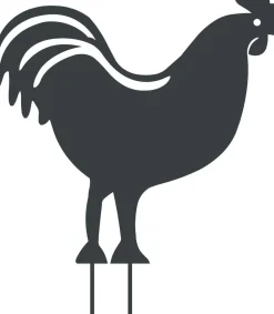 Louis Moulin - Figurine à piquer coq - 42,5x42 cm - anthracite Discount
