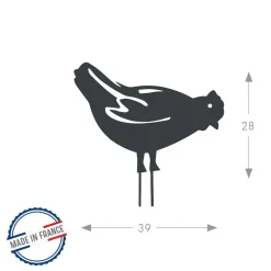 Louis Moulin Objets De Décoration | - Figurine à piquer poule - 28x39 cm - anthracite