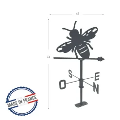 Louis Moulin Objets De Décoration | - Girouette abeille - 45x74 cm - anthracite