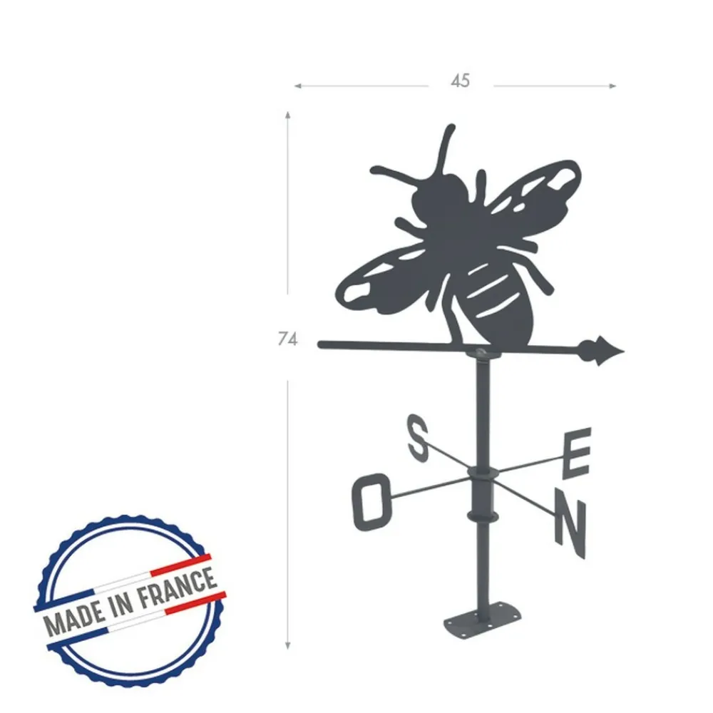 Louis Moulin Objets De Décoration | - Girouette abeille - 45x74 cm - anthracite