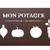 Louis Moulin - Pancarte décorative en métal "mon potager - 25x12,5cm - fer vieilli Discount