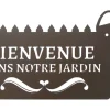 Louis Moulin - Pancarte décorative en métal "bienvenue" - 31x16,5cm - fer vieilli Outlet