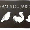 Louis Moulin - Pancarte décorative en métal "les amis du jardin" - 25,5x12,5cm - fer vieilli Online