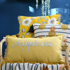 Lovely Casa Objets De Décoration | - - coussin rectangulaire happiness