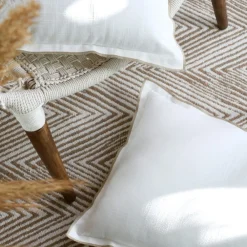 Lovely Casa Objets De Décoration | - - coussin coton volant plat feston noir