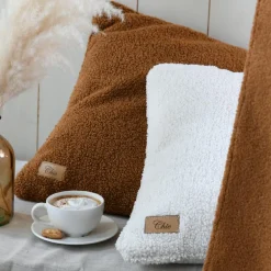 Lovely Casa Objets De Décoration | - - coussin carré - effet bouclette