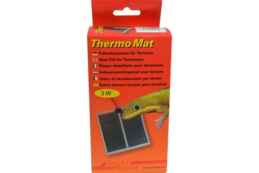 Lucky Reptile - Tapis chauffant 3w pour terrarium - thermo mat 10 x 12,5 cm - chauffage pour reptiles (lézards, serpents), amphibiens et inverté New