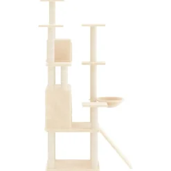 Maison Exclusive Arbres À Chat Et Jouets | - Arbre à chat avec griffoirs en sisal crème 154 cm