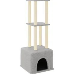 Maison Exclusive Arbres À Chat Et Jouets | - Arbre à chat avec griffoirs en sisal gris clair 133,5 cm