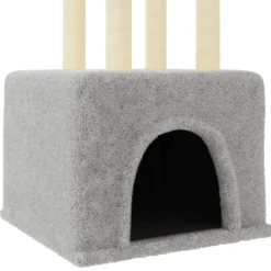 Maison Exclusive Arbres À Chat Et Jouets | - Arbre à chat avec griffoirs en sisal gris clair 133,5 cm
