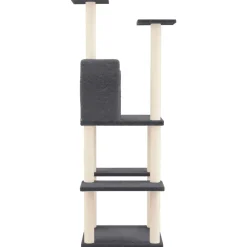Maison Exclusive - Arbre à chat avec griffoirs en sisal gris foncé 144,5 cm Hot