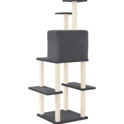 Maison Exclusive - Arbre à chat avec griffoirs en sisal gris foncé 144,5 cm Hot