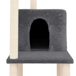 Maison Exclusive - Arbre à chat avec griffoirs en sisal gris foncé 144,5 cm Hot