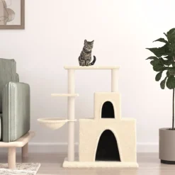Maison Exclusive - Arbre à chat avec griffoirs en sisal crème 83 cm Hot