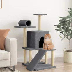 Maison Exclusive - Arbre à chat avec griffoirs en sisal gris foncé 110,5 cm Hot