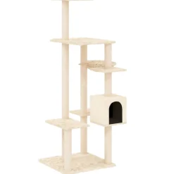 Maison Exclusive - Arbre à chat avec griffoirs en sisal crème 142 cm Best