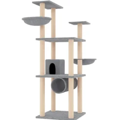 Maison Exclusive - Arbre à chat avec griffoirs en sisal gris clair 141 cm Sale