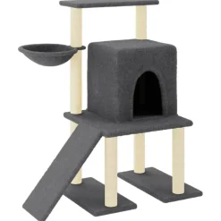 Maison Exclusive - Arbre à chat avec griffoirs en sisal gris foncé 96,5 cm Outlet