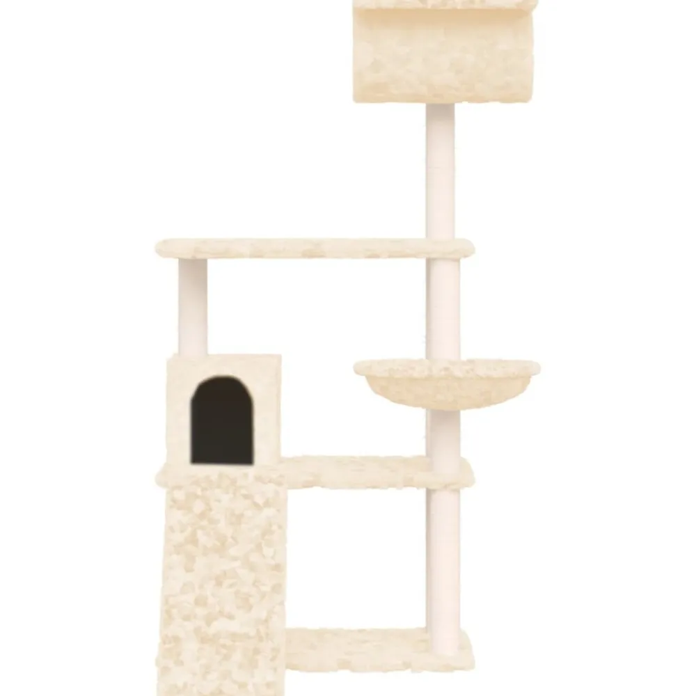 Maison Exclusive Arbres À Chat Et Jouets | - Arbre à chat avec griffoirs en sisal crème 180 cm