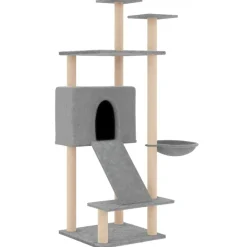Maison Exclusive - Arbre à chat avec griffoirs en sisal gris clair 153 cm New