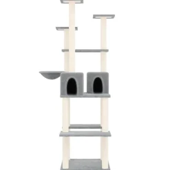 Maison Exclusive Arbres À Chat Et Jouets | - Arbre à chat avec griffoirs en sisal crème 154 cm