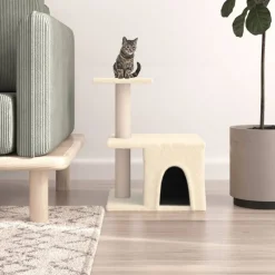 Maison Exclusive - Arbre à chat avec griffoirs en sisal crème 48 cm Hot