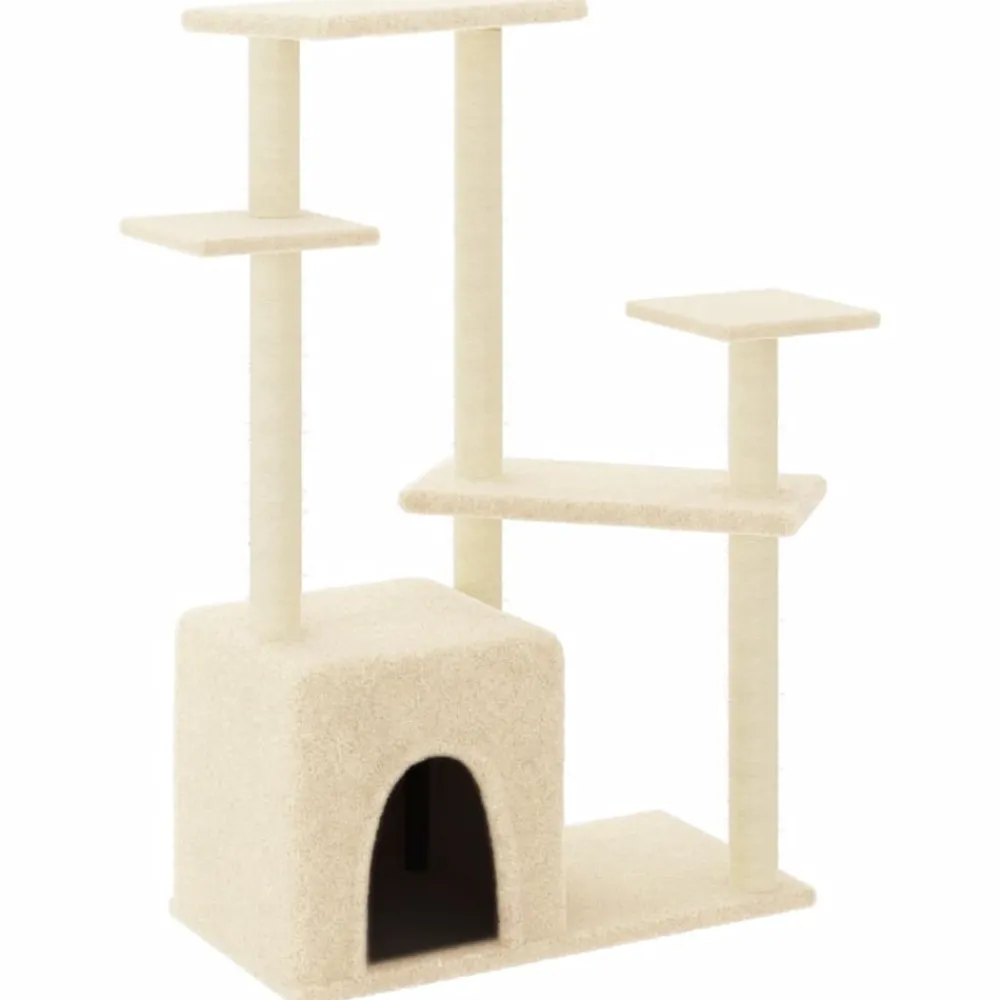 Maison Exclusive Arbres À Chat Et Jouets | - Arbre à chat avec griffoirs en sisal gris clair 145 cm