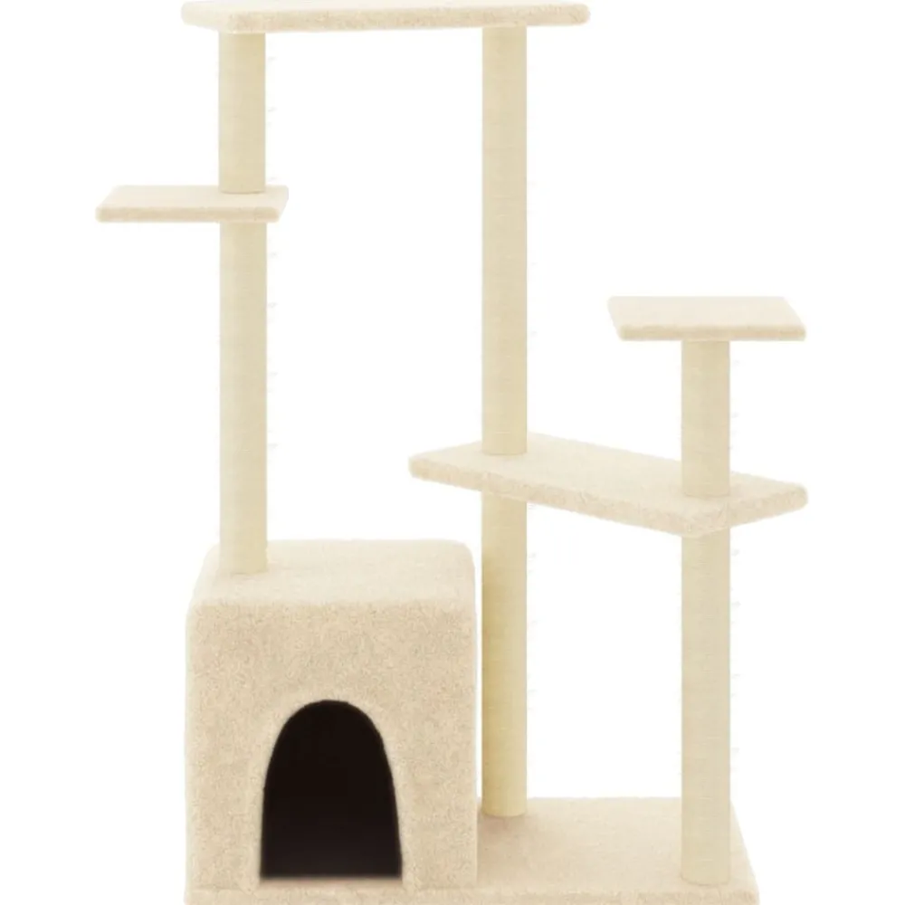 Maison Exclusive Arbres À Chat Et Jouets | - Arbre à chat avec griffoirs en sisal gris clair 145 cm
