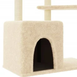 Maison Exclusive Arbres À Chat Et Jouets | - Arbre à chat avec griffoirs en sisal gris clair 145 cm