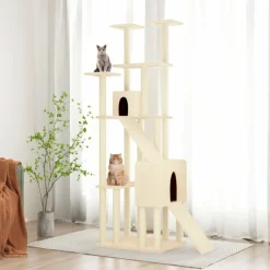 Maison Exclusive - Arbre à chat avec griffoirs en sisal crème 190 cm Best