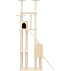 Maison Exclusive - Arbre à chat avec griffoirs en sisal crème 190 cm Best