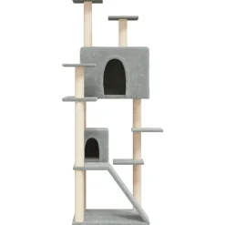 Maison Exclusive Arbres À Chat Et Jouets | - Arbre à chat avec griffoirs en sisal gris clair 153 cm