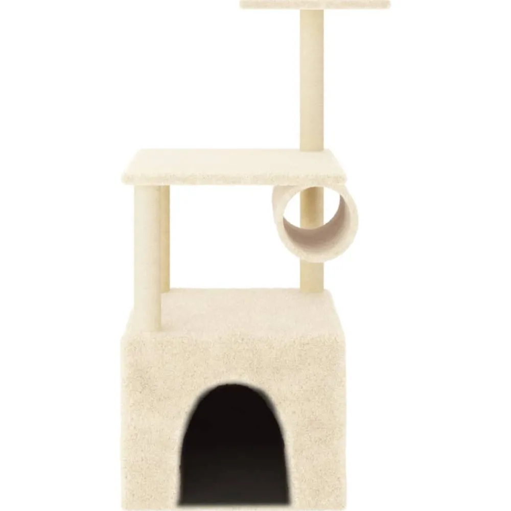Maison Exclusive - Arbre à chat avec griffoirs en sisal crème 109,5 cm New