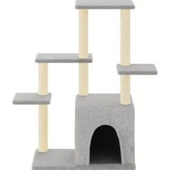 Maison Exclusive - Arbre à chat avec griffoirs en sisal gris clair 97,5 cm Outlet