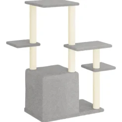 Maison Exclusive - Arbre à chat avec griffoirs en sisal gris clair 97,5 cm Outlet