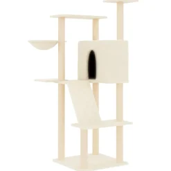 Maison Exclusive - Arbre à chat avec griffoirs en sisal crème 143 cm Online