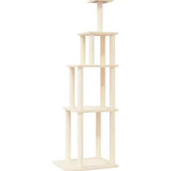 Maison Exclusive - Arbre à chat avec griffoirs en sisal crème 183 cm Discount