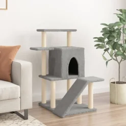 Maison Exclusive - Arbre à chat avec griffoirs en sisal gris clair 97 cm Discount