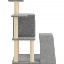 Maison Exclusive - Arbre à chat avec griffoirs en sisal gris clair 97 cm Discount